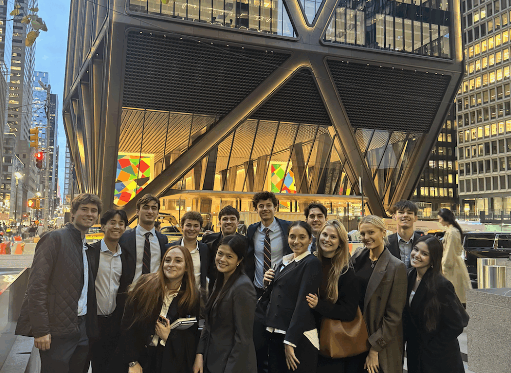 Undergraduates from the Georgetown University Public Real Estate Fund (GUPREF) during their career trek to New York City in November 2025.